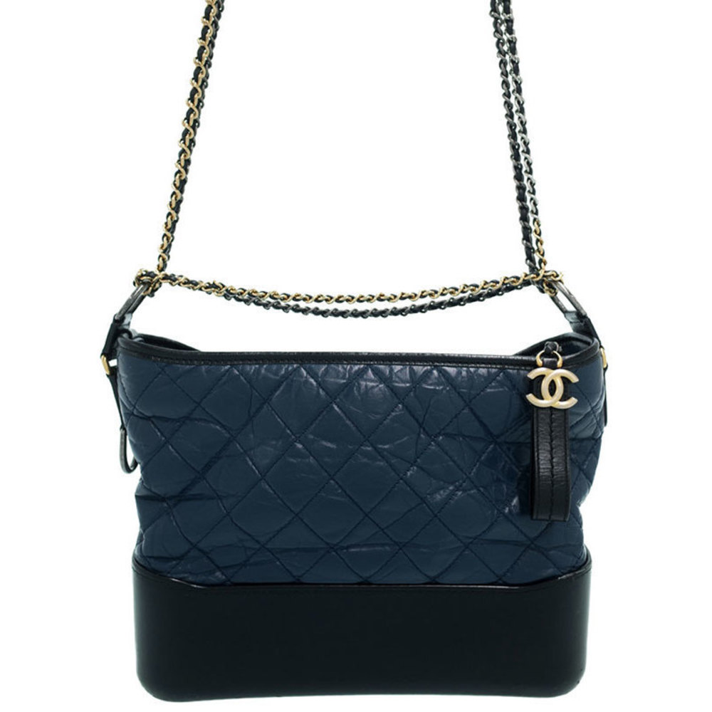 Chanel Gabriel Hobo Bag Shoulder Bag Navy Black - Picture 1 of 9